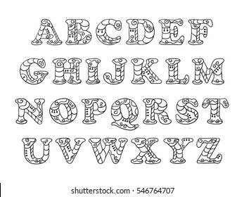 1,970 Alphabet zentangle Images, Stock Photos & Vectors | Shutterstock