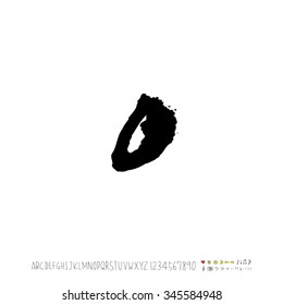 Hand drawn alphabet illustration & calligraphy - vector