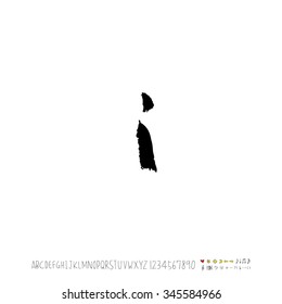 Hand drawn alphabet illustration & calligraphy - vector