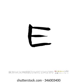 Hand drawn alphabet illustration & calligraphy - vector