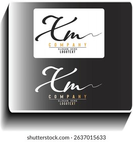hand drawn alphabet. initial letter, Letter xm logo design, Letter xm Signature Logo - Initial Alphabet- Handwritten xm Logo, xm  letter beauty handwriting vector logo.eps8