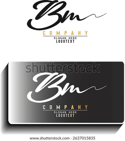 hand drawn alphabet. initial letter, Letter Bm logo design, Letter Bm Signature Logo - Initial Alphabet- Handwritten Bm Logo, Bm  letter beauty handwriting vector logo.eps8