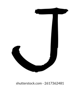 Hand drawn alphabet letter vector illustration.