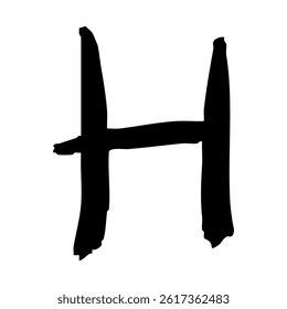 Hand drawn alphabet letter vector illustration.