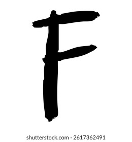 Hand drawn alphabet letter vector illustration.