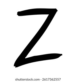 Hand drawn alphabet letter vector illustration.