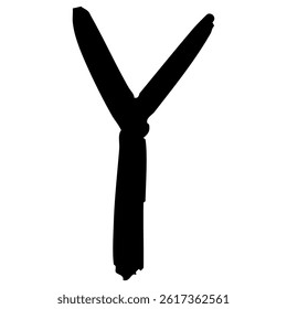 Hand drawn alphabet letter vector illustration.