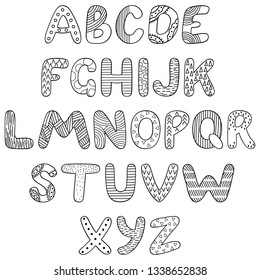 English Alphabet Painted By Hand Beautiful Stock Vector (Royalty Free ...