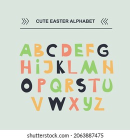 Alfabeto dibujado a mano, letras, ilustración vectorial