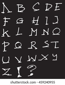 Hand drawn alphabet letters Vector