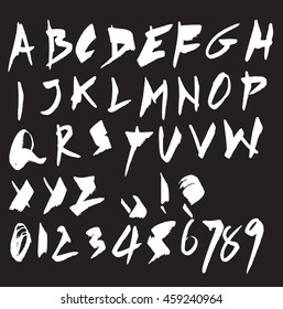 Hand drawn alphabet letters Vector