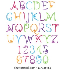 Hand Drawn Alphabet - Matching Letters/Numbers in Portfolio