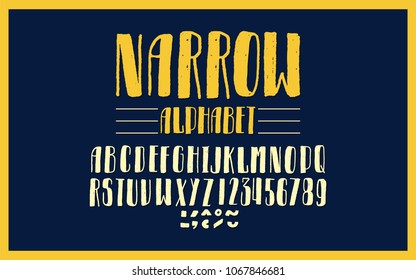Hand Drawn alphabet. Modern vector font. Creative typeface.