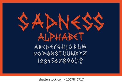 Hand Drawn alphabet. Modern vector font. Creative typeface.