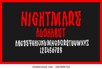 Hand Drawn alphabet. Modern vector font. Creative typeface.