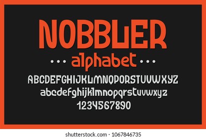 Hand Drawn alphabet. Modern vector font. Creative typeface.