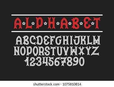 Hand Drawn alphabet. Modern vector font. Creative typeface.