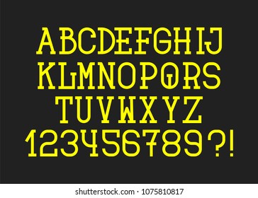 Hand Drawn alphabet. Modern vector font. Creative typeface.