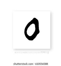Hand drawn alphabet & number - vector