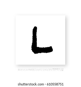 Hand drawn alphabet & number - vector