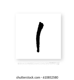 Hand drawn alphabet & number - vector
