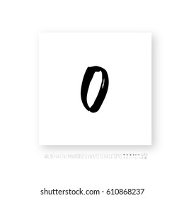 Hand drawn alphabet & number - vector