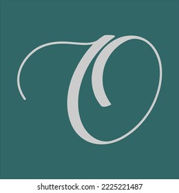 Hand drawn alphabet O Letter