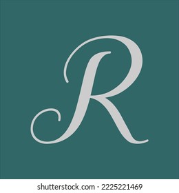 Hand drawn alphabet R Letter