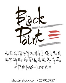 Hand drawn alphabet in retro style. ABC for your design. Letters of the alphabet written with a brush. Easy to use and edit letters.