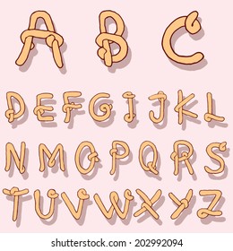 Hand drawn alphabet. vector