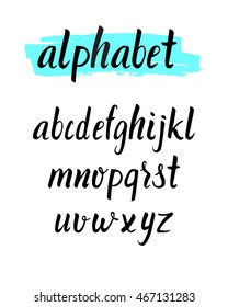 Hand drawn alphabet. Vector illustration. EPS 8.