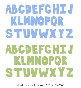 Hand drawn alphabet. Vector letters isolated on white background