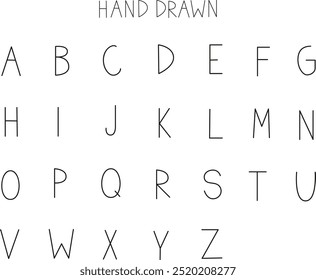 letras vetoriais desenhadas à mão 