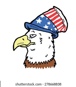 hand drawn american eagle