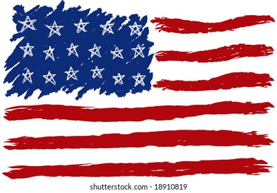 Hand Drawn American Flag