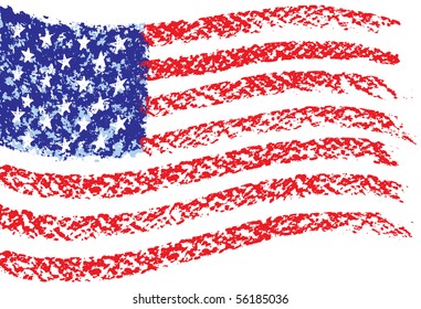 Hand Drawn American Flag