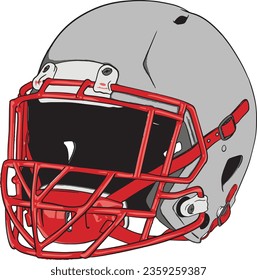 hand drawn american football helmet 