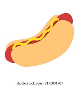 
hand drawn american hotdog sandwich 