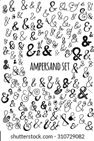 Hand drawn ampersand set