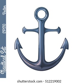 Hand drawn anchor vector illustration.