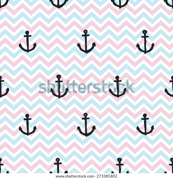 chevron background with anchor computer