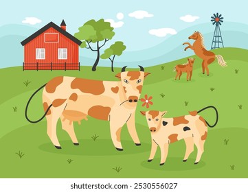 Hand drawn animal drawing composition background