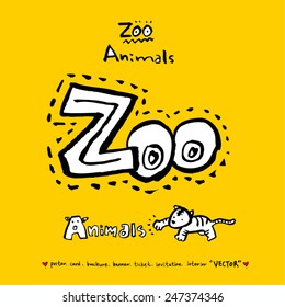 Hand drawn animal illustration - vector