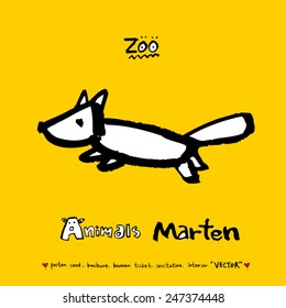Hand drawn animal illustration - vector
