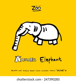 Hand drawn animal illustration - vector