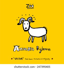 Hand drawn animal illustration - vector