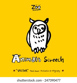 Hand drawn animal illustration - vector