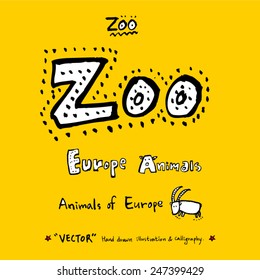 Hand drawn animal illustration - vector