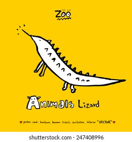 Hand drawn animal illustration - vector