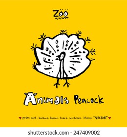 Hand drawn animal illustration - vector